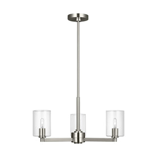 Buy brushed-nickel-with-clear-glass-and-clear-shade Fullton Outdoor (Damp) Chandelier by Visual Comfort Studio