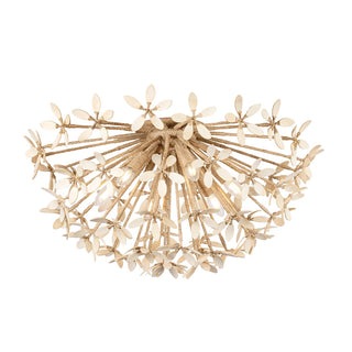 Buy ivory-coco-with-coco-shell-glass Corfu Outdoor (Damp) Semi Flush Mount Light by Corbett Lighting