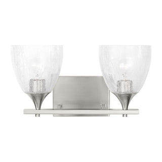 Buy brushed-nickel-with-clear-crackle-glass-glass-and-clear-textured-shade Toffino Vanity by Visual Comfort Studio