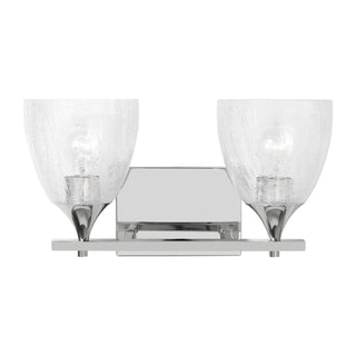 Buy chrome-with-clear-crackle-glass-glass-and-clear-textured-shade Toffino Vanity by Visual Comfort Studio