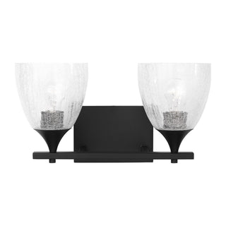 Buy midnight-black-with-clear-crackle-glass-glass-and-clear-textured-shade Toffino Vanity by Visual Comfort Studio