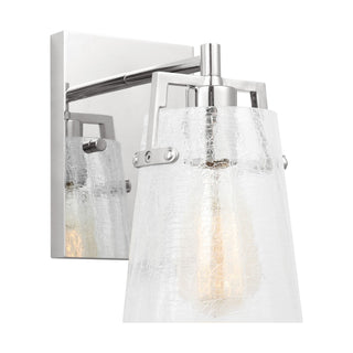 Buy chrome-with-clear-crackle-glass-glass-and-clear-textured-shade Crofton Outdoor (Damp) Sconce by Visual Comfort Studio