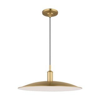 Buy burnished-brass-with-burnished-brass-glass-and-metal-shade Dash Outdoor (Damp) Pendant by Visual Comfort Studio