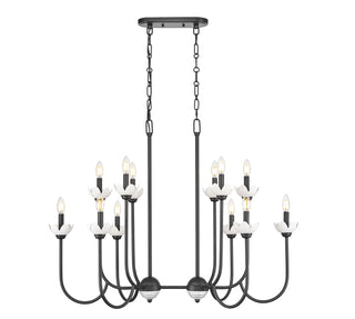 Buy matte-black-with-clear-ribbed-glass Allistair Outdoor (Damp) Chandelier by Z-Lite