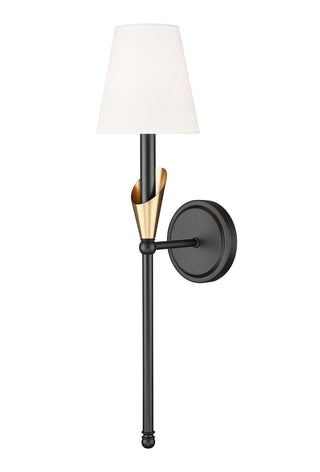Buy matte-black-modern-gold Claudelle Sconce by Z-Lite