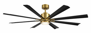 Buy soft-brass-matte-black-finish-with-soft-brass-and-reversible-matte-black-blades Size Matters Outdoor (Wet) Ceiling Fan with Light by Modern Forms Fans