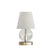 Antique Bronze with White Linen Shade / Premium Crystal Glass