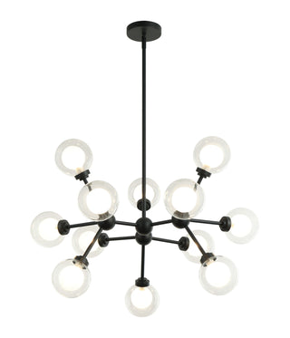 Buy matte-black-with-opal-glass-clear-glass-glass Solaris Pendant by Matteo Lighting
