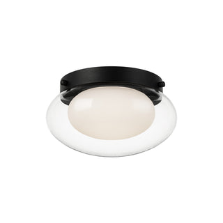Buy matte-black-with-clear-glass-white-acrylic-glass-and-clear-shade Caspian Flush Mount Ceiling Light by Matteo Lighting