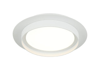 Buy matte-white-with-white-acrylic-glass-and-white-shade Iris Low Profile Sconce by Matteo Lighting