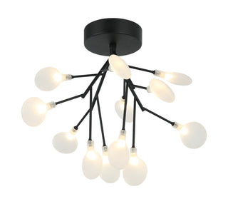 Buy matte-black-and-white-shade Hydrangea Bloom Ceiling Mount Light by Matteo Lighting