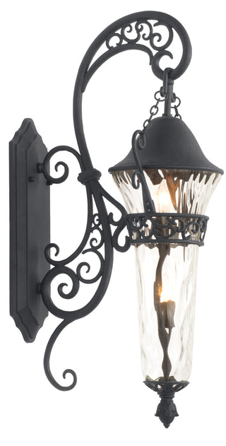 Buy textured-matte-black-and-clear-shade Anastasia Outdoor Outdoor (Wet) Wall Lantern by Kalco