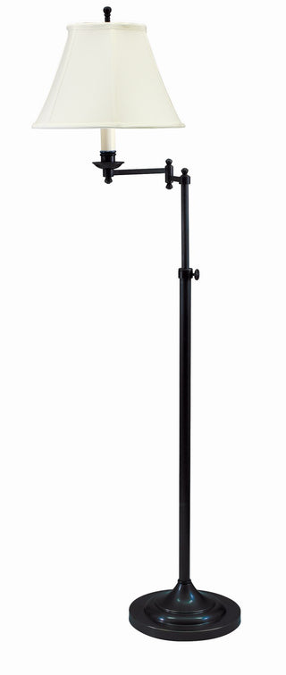 Buy black-with-white-softback-glass-and-white-shade Club Floor Lamp by House of Troy