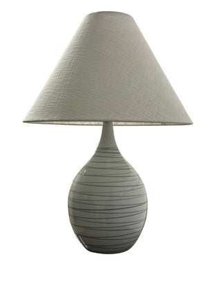 Buy pearl-blue-with-cream-linen-hardback-glass Scatchard Table Lamp by House of Troy