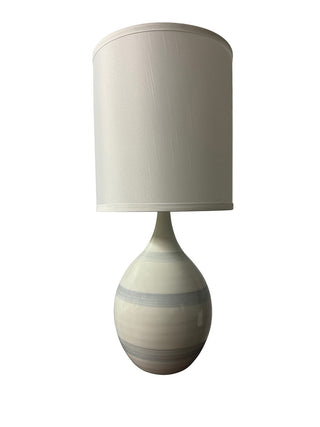Buy gray-sky-with-white-linen-hardback-glass Scatchard Table Lamp by House of Troy