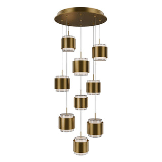 Buy aged-brass Banded Chandelier by W.A.C. Lighting