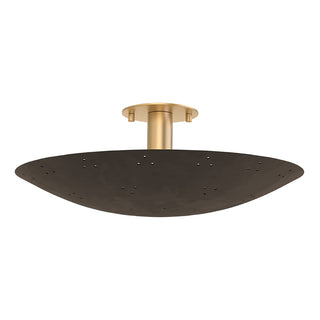 Buy vintage-brass-bronze Bern Outdoor (Damp) Flush Mount Ceiling Light by Hudson Valley