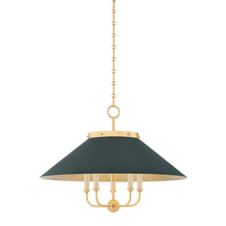 Buy aged-brass-soft-studio-green Clivedon Outdoor (Damp) Chandelier by Hudson Valley