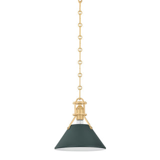 Buy aged-brass-soft-studio-green Painted No. Pendant by Hudson Valley