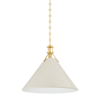 Buy aged-brass-off-white Painted No. Pendant by Hudson Valley