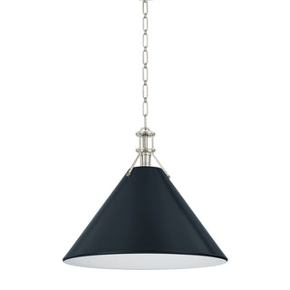 Buy polished-nickel-darkest-blue Painted No. Pendant by Hudson Valley