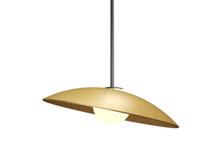 Buy organic-gold-with-frosted-glass-glass-and-multicolor-shade Oyster Outdoor (Damp) Pendant by Accord Lighting