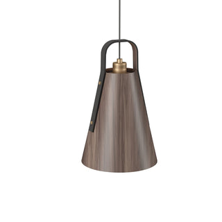 Buy american-walnut Strap Pendant by Accord Lighting