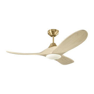 Buy burnished-brass-and-washed-white-oak-3mavsm44bbswwod 3-Blade Maverick LED Ceiling Fan by Visual Comfort Fan
