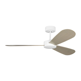 Buy matte-white-finish-with-white-cerused-oak-abs-blades Paddle Outdoor (Damp) Ceiling Fan by Visual Comfort Fan