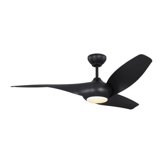 Buy midnight-black-and-midnight-black-abs-3tnsm52mbkd 3-Blade Topan LED Ceiling Fan by Visual Comfort Fan