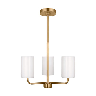 Buy satin-bronze-with-clear-outside-painted-white-inside-glass-and-white-shade Rhett Outdoor (Damp) Chandelier by Generation Lighting