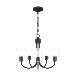Buy midnight-black-and-clear-shade Miles Chandelier by Generation Lighting