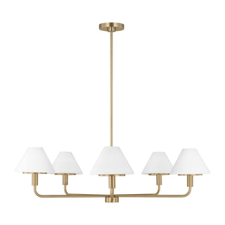 Buy satin-brass Mendota Chandelier by Generation Lighting