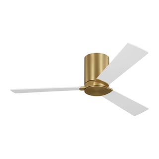 Buy burnished-brass-finish-with-matte-white-blades 3-Blades Rozzen Visual Comfort Fan by Visual Comfort Fan