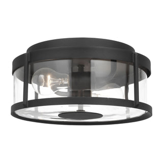 Buy textured-black-and-clear-shade Luning Flush Mount Light by Generation Lighting