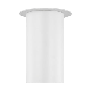 Buy matte-white-with-brushed-steel-glass Archer Outdoor (Damp) Flush Mount Ceiling Light by Visual Comfort Studio