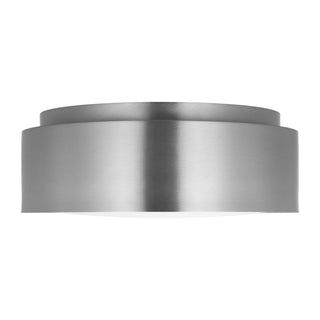 Buy brushed-nickel-with-brushed-nickel-glass-and-metal-shade Dartmore Outdoor (Damp) Flush Mount Ceiling Light by Visual Comfort Studio