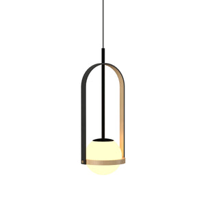 Buy maple-and-white-shade Strap Outdoor (Damp) Pendant by Accord Lighting