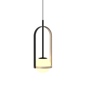 Buy organic-cappuccino-and-white-shade Strap Outdoor (Damp) Pendant by Accord Lighting