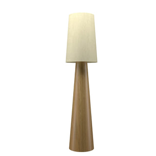 Buy louro-freijo-and-natural-cream-shade Balloon Outdoor (Damp) Floor Lamp by Accord Lighting