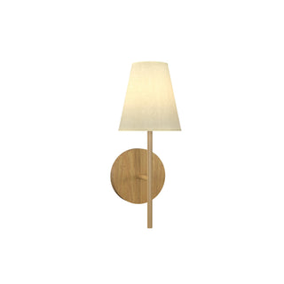 Buy louro-freijo-and-natural-cream-shade Conic Outdoor (Damp) Wall Lamp by Accord Lighting