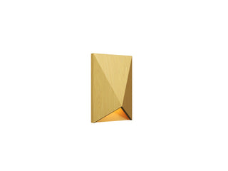 Buy organic-gold Facet Outdoor (Damp) Wall Lamp by Accord Lighting