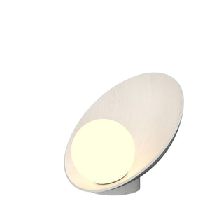 Buy organic-white-with-frosted-glass-glass-and-white-shade Oyster Outdoor (Damp) Table Accent Lamp by Accord Lighting