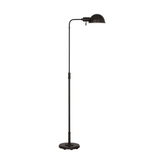 Buy aged-iron-with-aged-iron-glass-and-black-shade Belmont Floor Lamp by Visual Comfort Studio