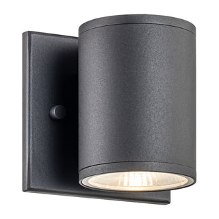 Buy matte-black-with-matte-black-glass Tubular Outdoor (Wet) Sconce by Matteo Lighting
