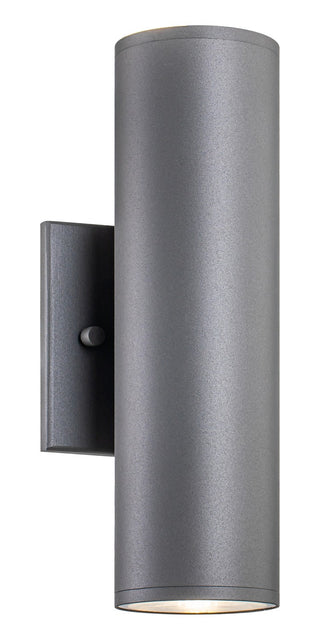 Buy grey-with-grey-glass Tubular Outdoor (Wet) Wall Lanterns by Matteo Lighting