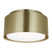 Satin Brass with Satin Brass Glass and White Shade