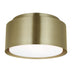 Satin Brass with Satin Brass Glass and White Shade