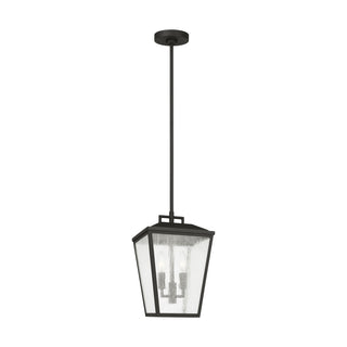 Buy textured-black-with-clear-seeded-glass-and-clear-seedy-shade Kennewick Outdoor (Damp) Hanging Lanterns by Visual Comfort Studio