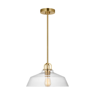 Buy satin-brass-with-clear-glass-and-clear-shade Payton Outdoor (Damp) Pendant by Visual Comfort Studio